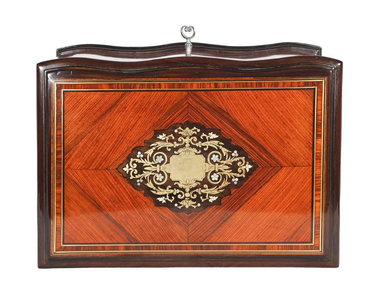 Napoleon III Period Marquetry Cigar Cellar-photo-7