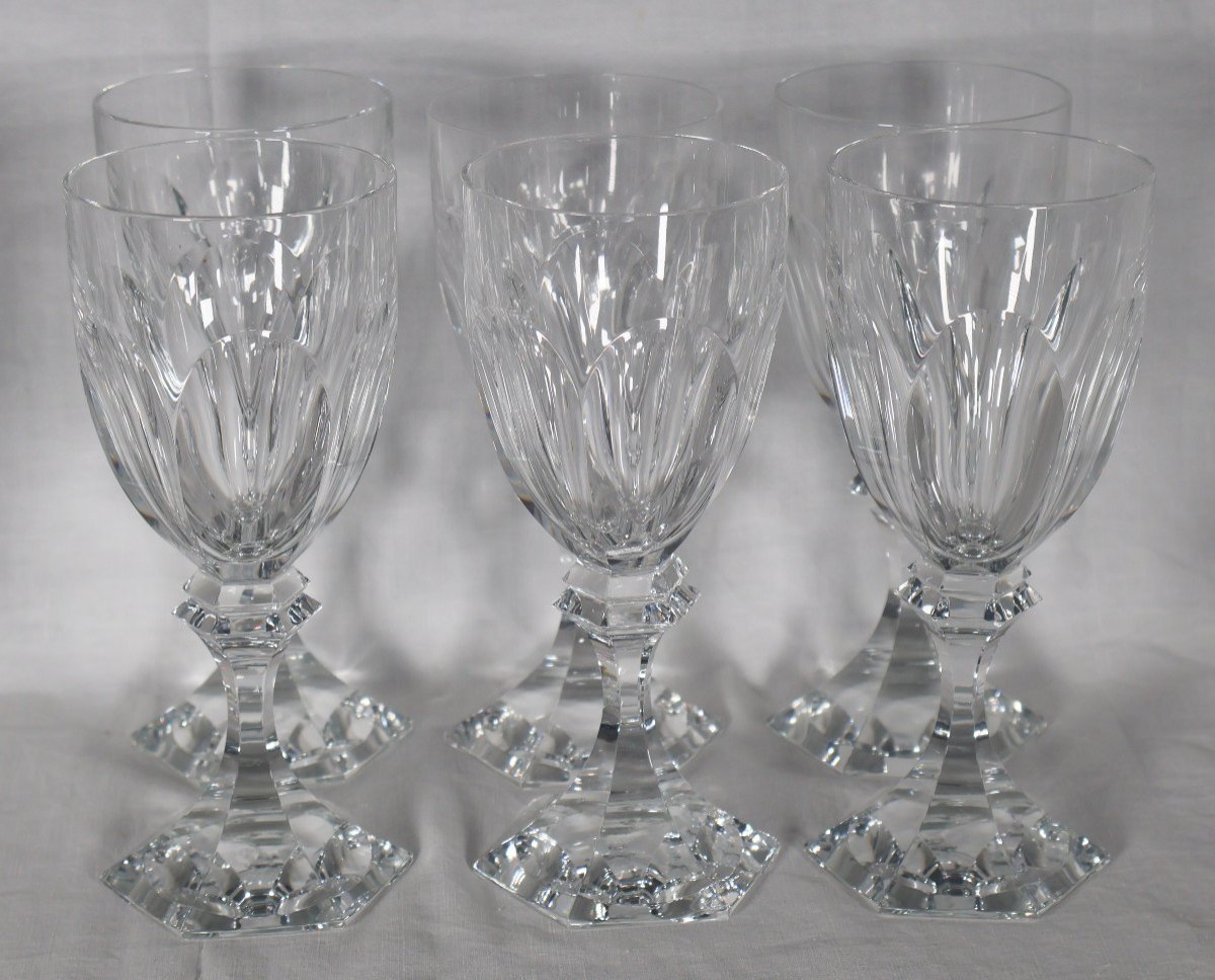 Set Of 11 Saint Louis Water Glasses Chambord Model -photo-3