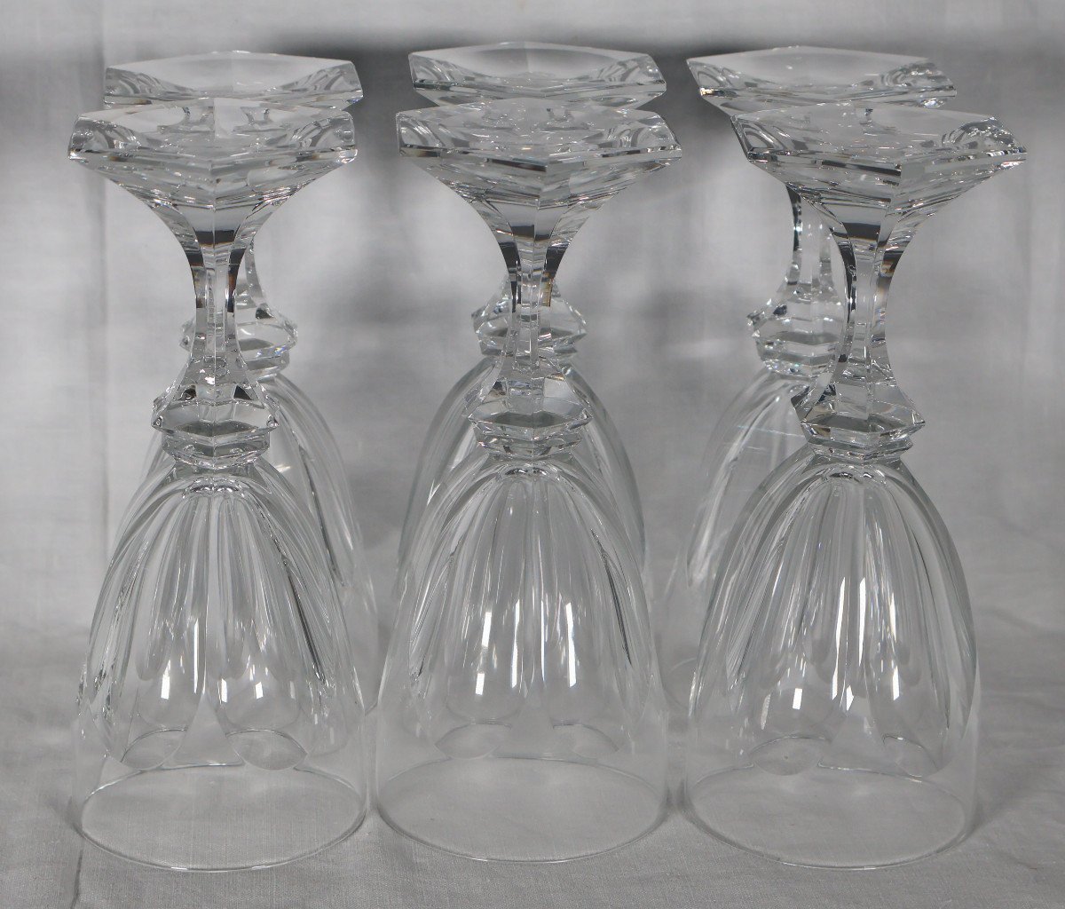 Set Of 11 Saint Louis Water Glasses Chambord Model -photo-3