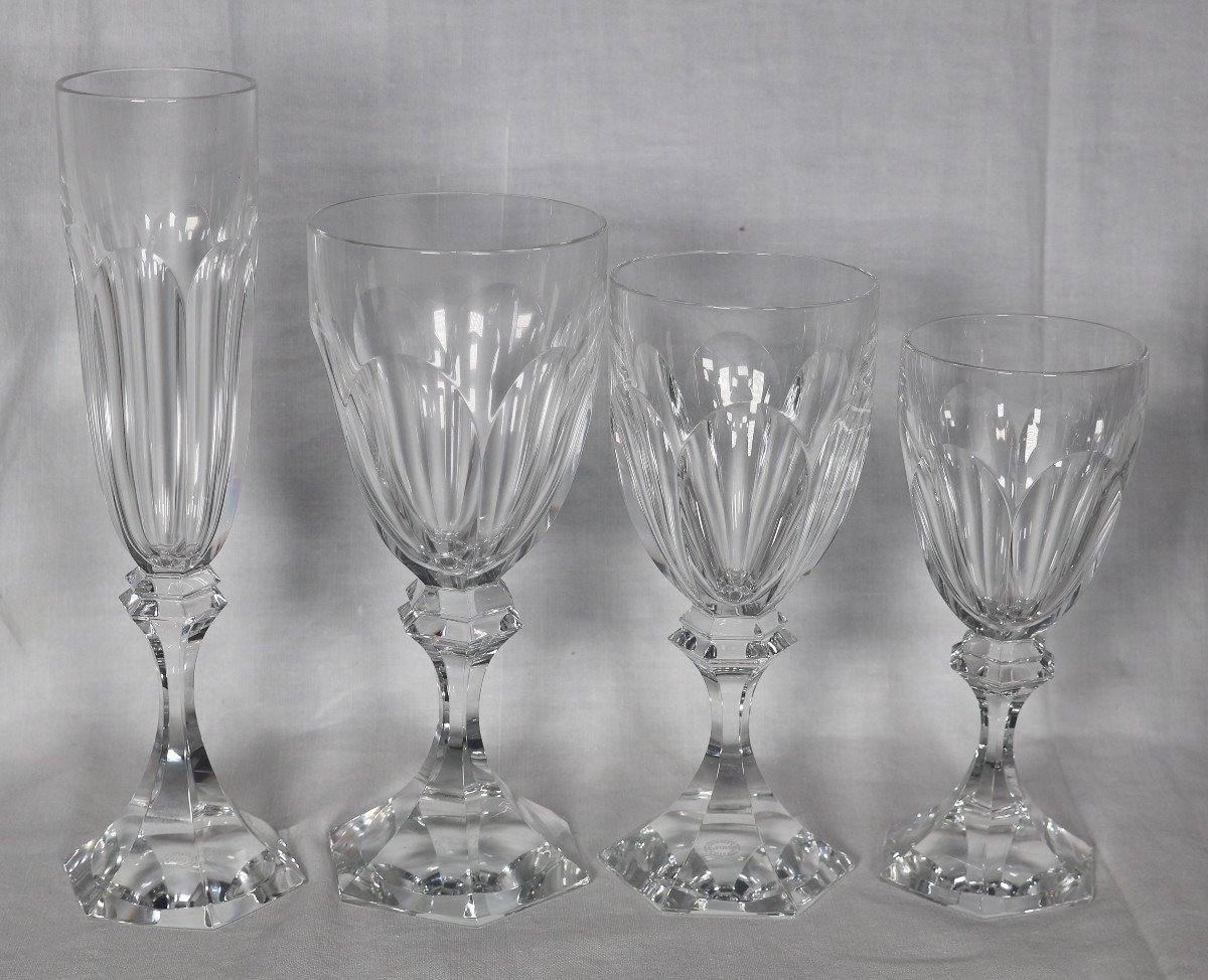 Set Of 11 Saint Louis Water Glasses Chambord Model -photo-6