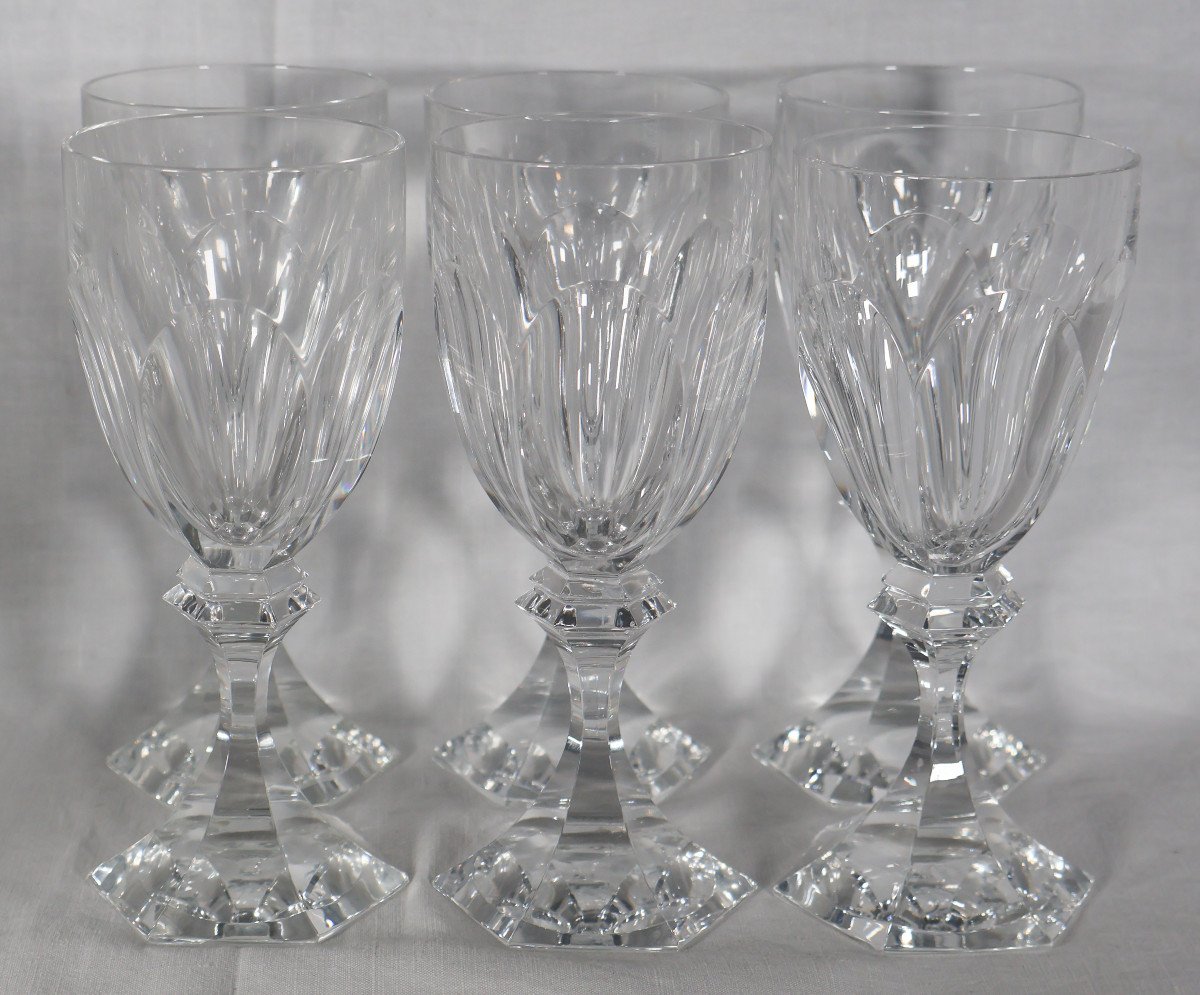 Set Of 13 Saint Louis Red Wine Glasses Chambord Model-photo-3