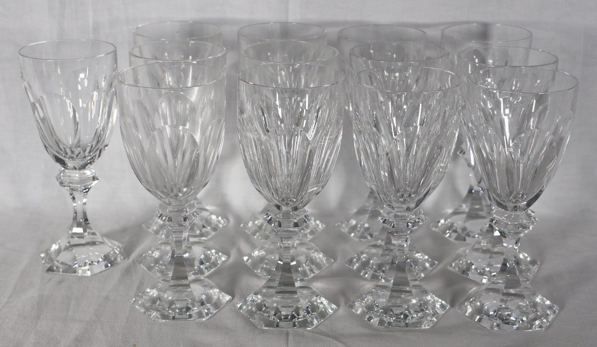 Set Of 13 Saint Louis Red Wine Glasses Chambord Model