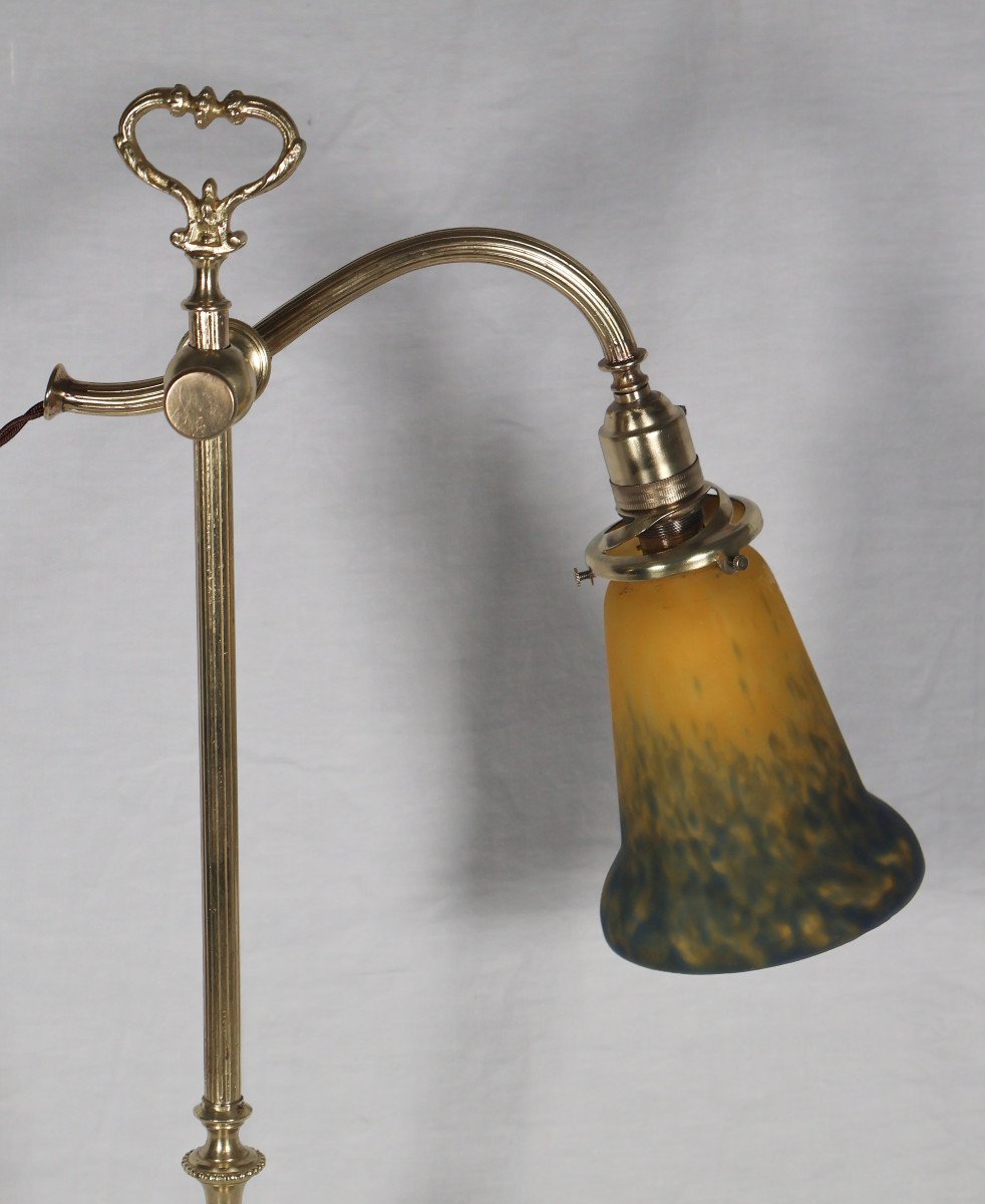  Lampe De Bureau En Bronze Muller Frères Circa 1900-photo-4