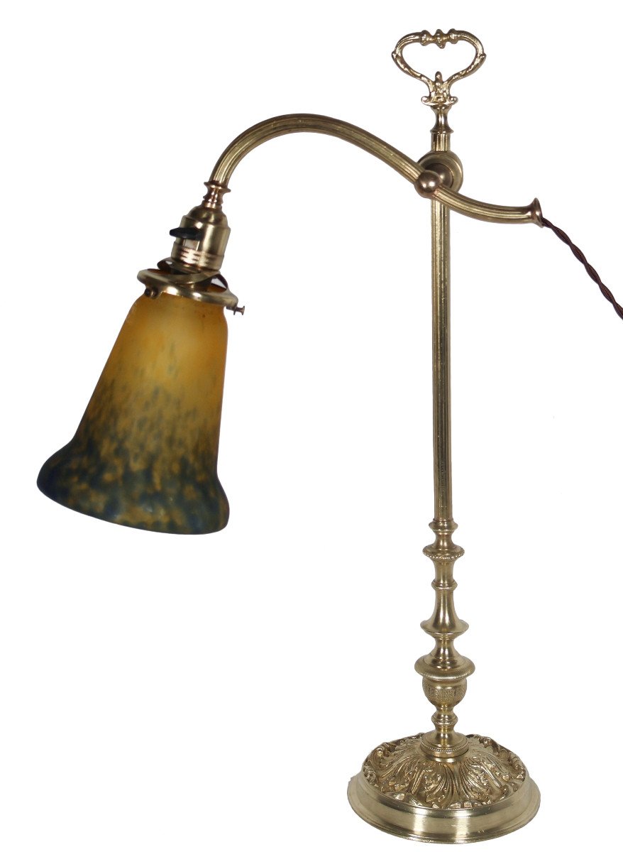  Lampe De Bureau En Bronze Muller Frères Circa 1900