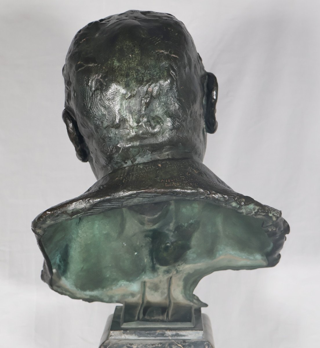 Bronze Bust Of A Man Signed By The Founder Alexis Rudier -photo-4