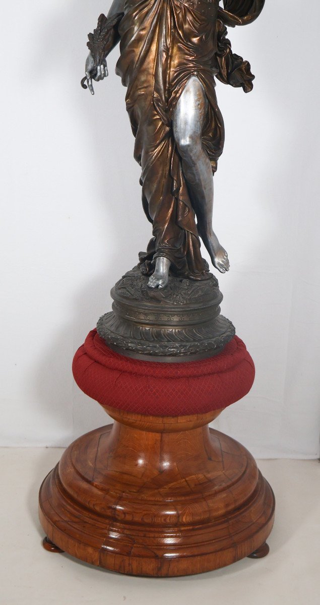 Large Cast Iron Torchiere, Late 19th Century-photo-2