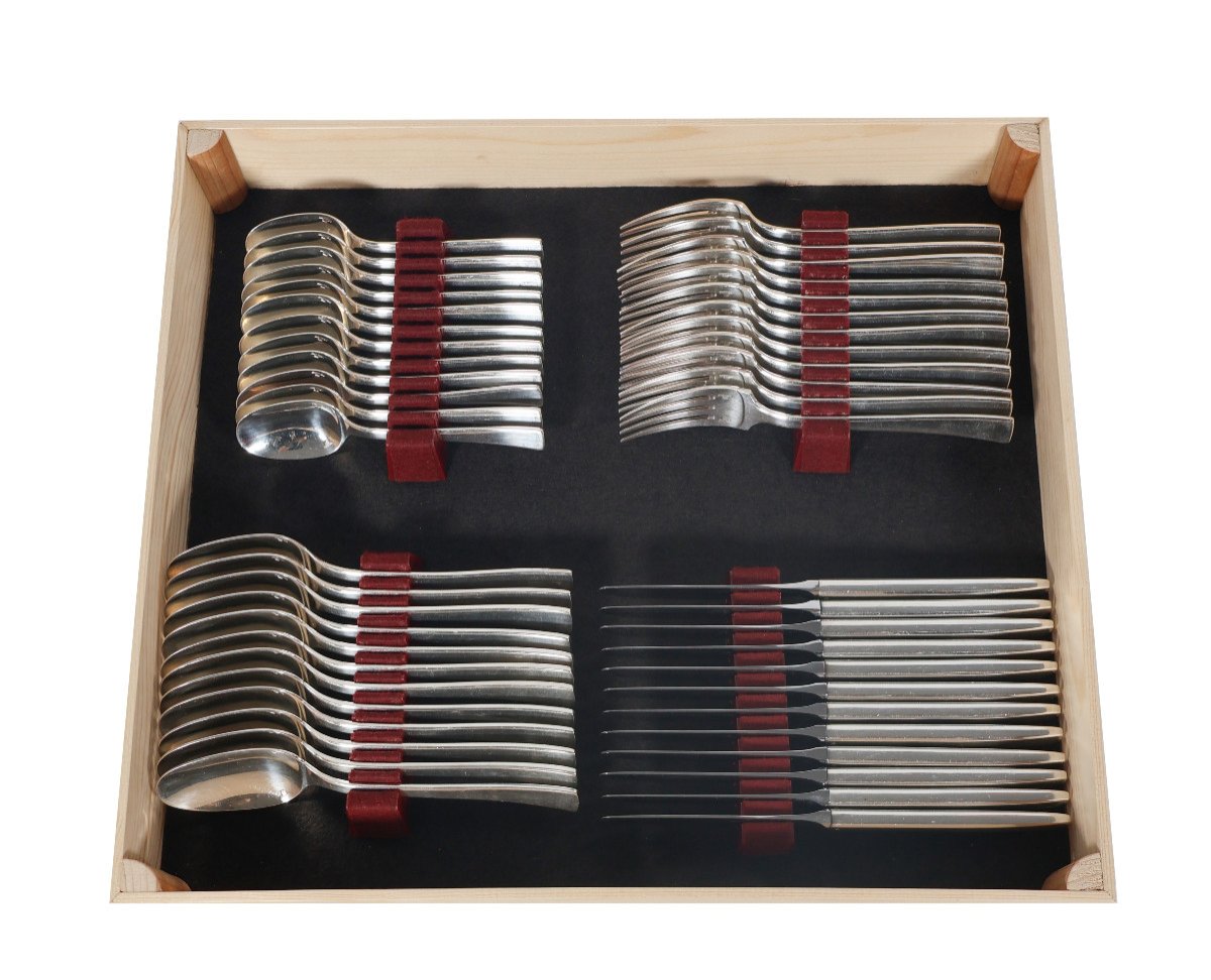 Christofle Concorde Model 138-piece Cutlery Set Circa 1975 -photo-4