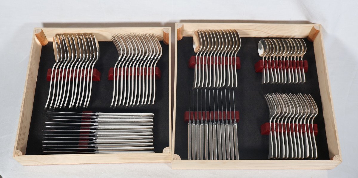 Christofle Concorde Model 138-piece Cutlery Set Circa 1975 -photo-6