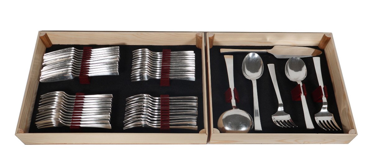 Christofle Concorde Model 138-piece Cutlery Set Circa 1975 -photo-7