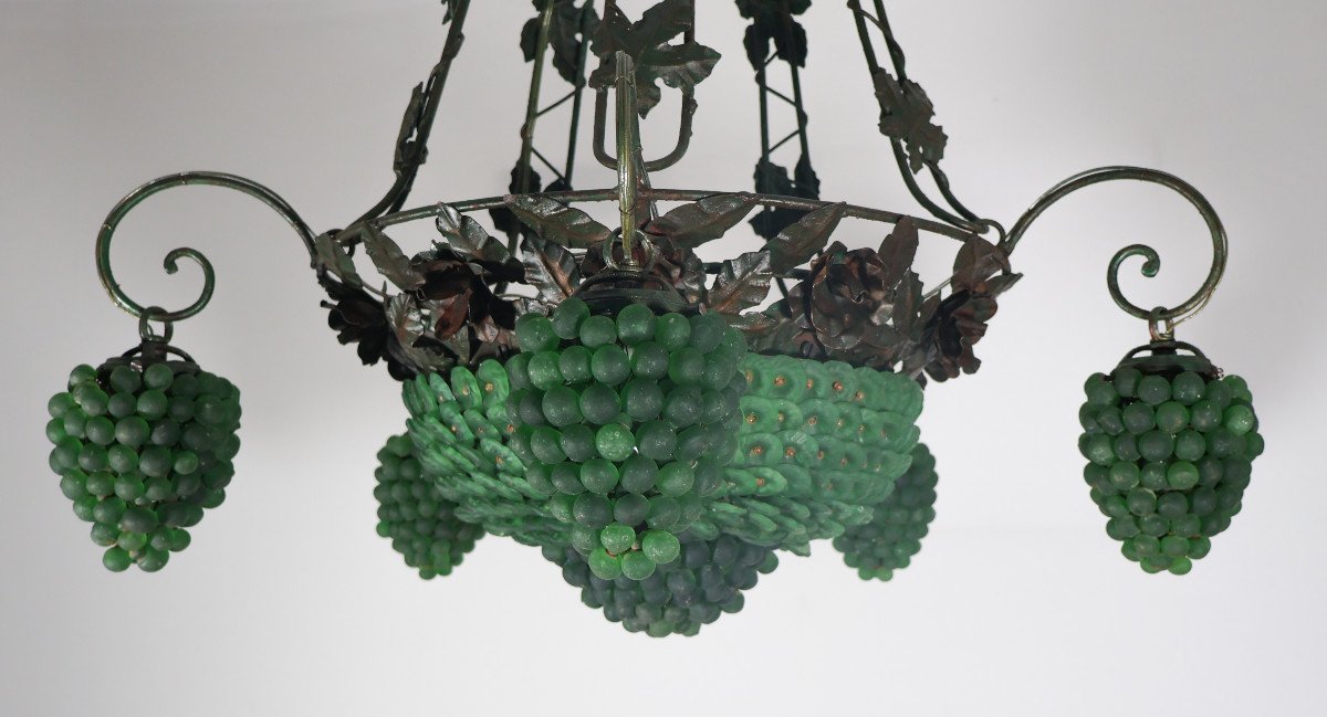 Murano Chandelier Italy Art Deco Period-photo-2