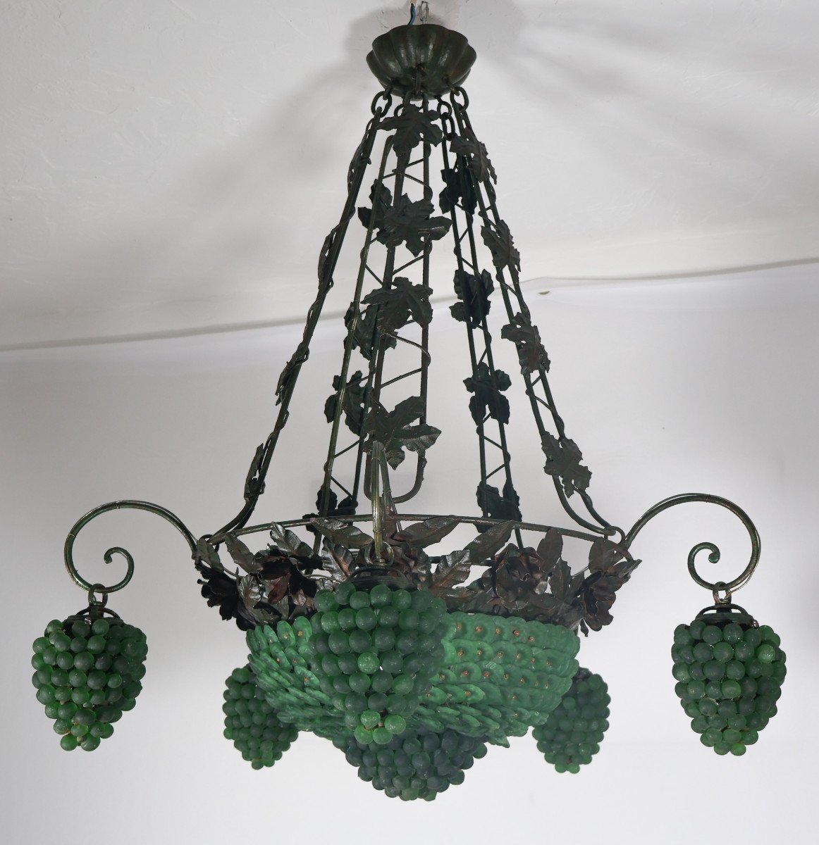 Murano Chandelier Italy Art Deco Period-photo-4