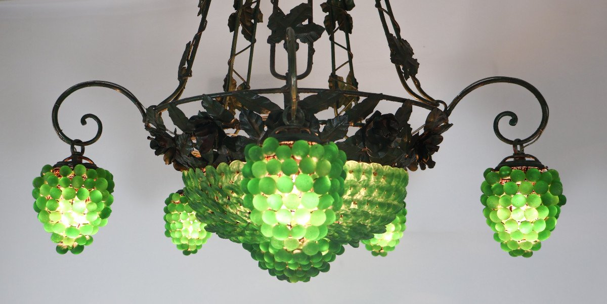 Murano Chandelier Italy Art Deco Period-photo-1