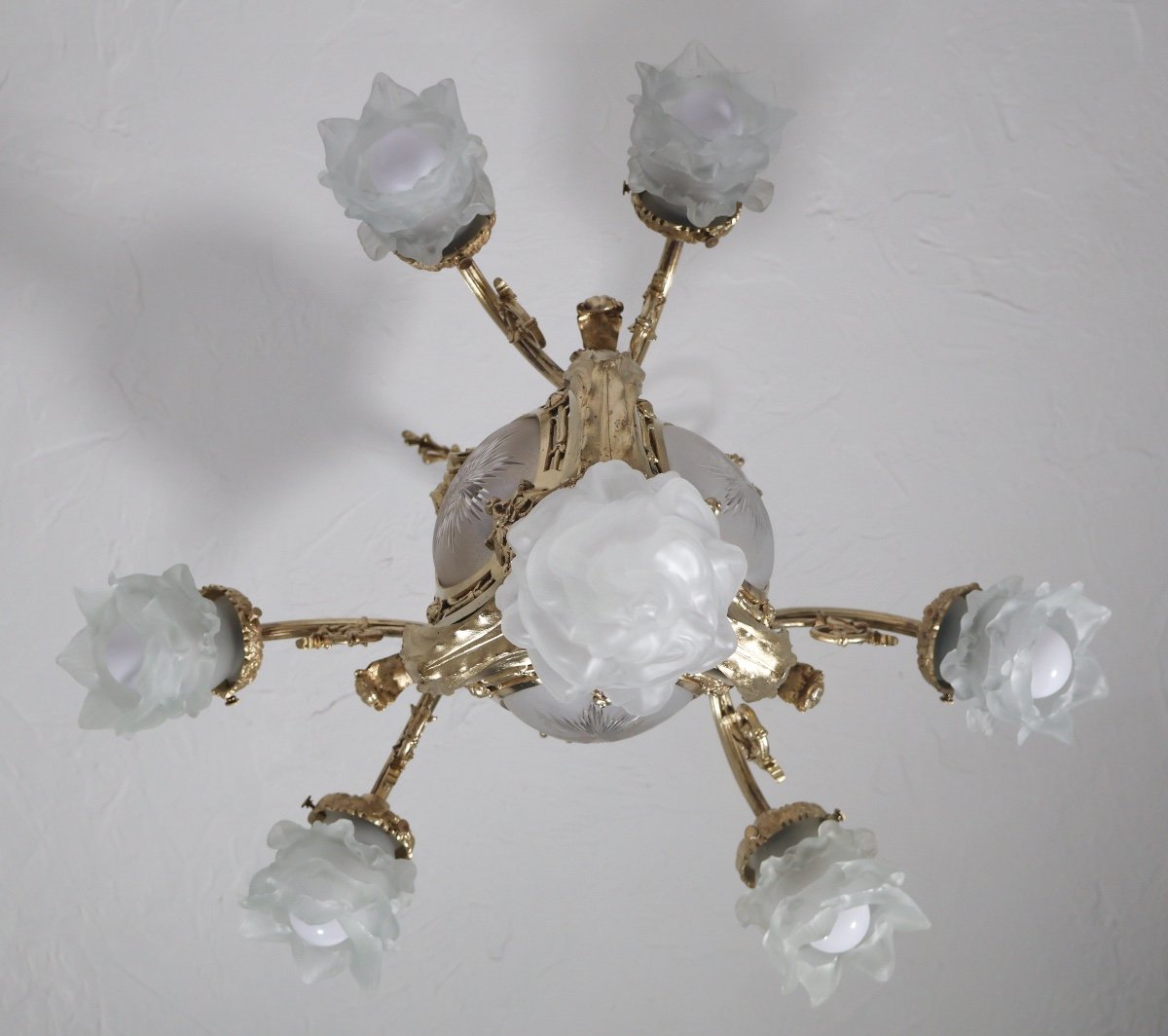 Gilt Bronze Chandelier A Delafontaine Napoleon III Period -photo-4