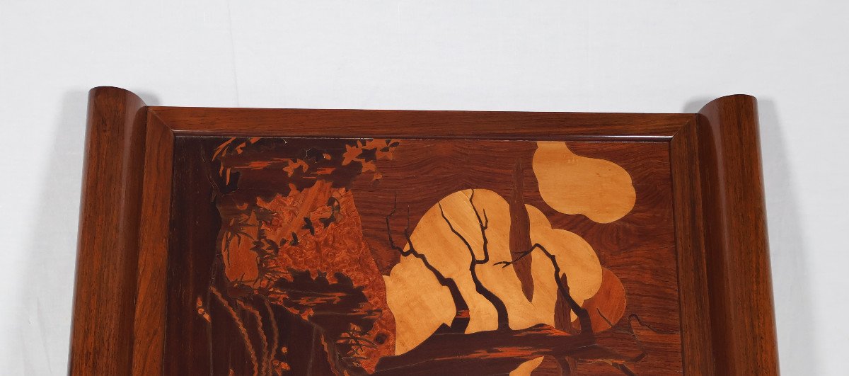 Rosewood And Marquetry Tray, Art Deco Period-photo-1