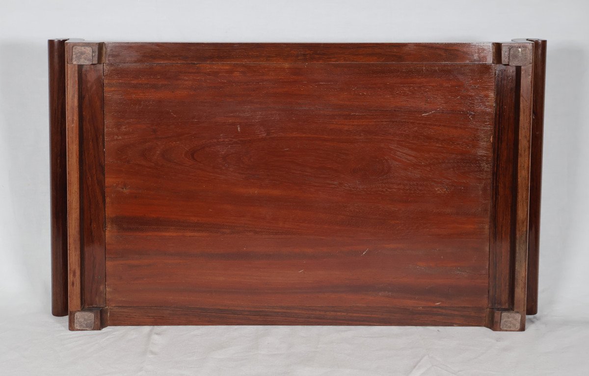 Rosewood And Marquetry Tray, Art Deco Period-photo-6