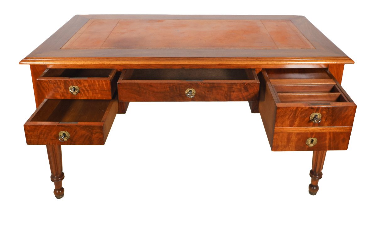 Louis Philippe Period Flat Desk With Pull-out Drawers-photo-4