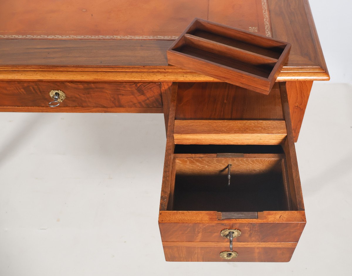 Louis Philippe Period Flat Desk With Pull-out Drawers-photo-8