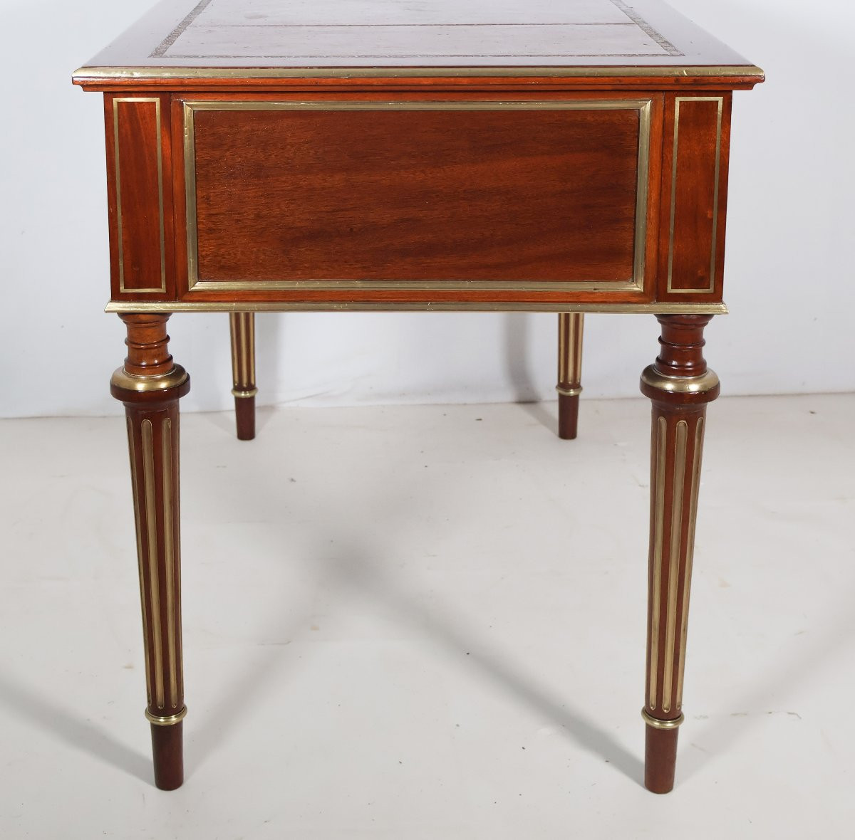 Louis XVI Style Flat Desk, Late 19th Century-photo-6