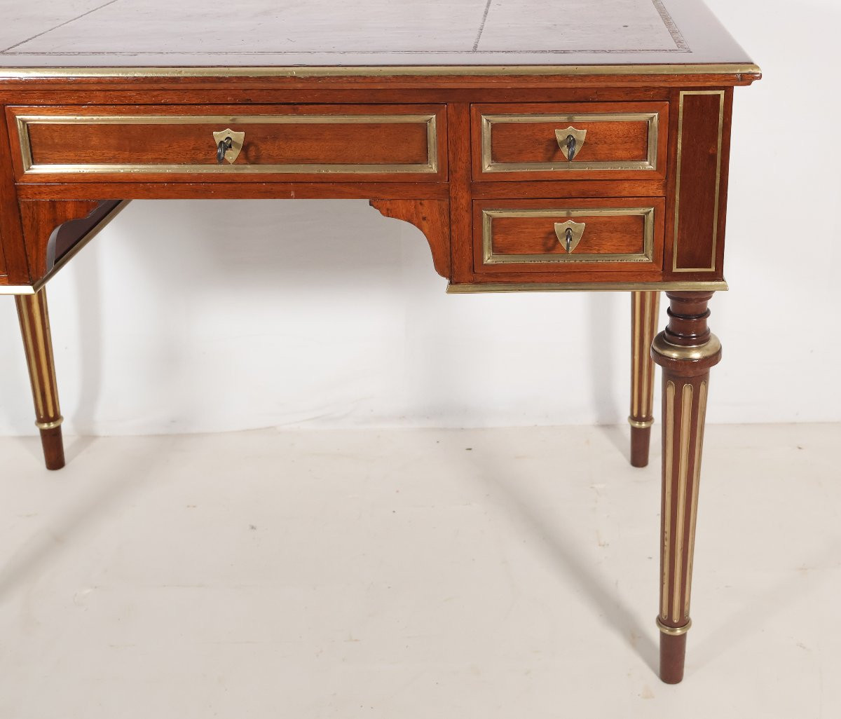 Louis XVI Style Flat Desk, Late 19th Century-photo-8