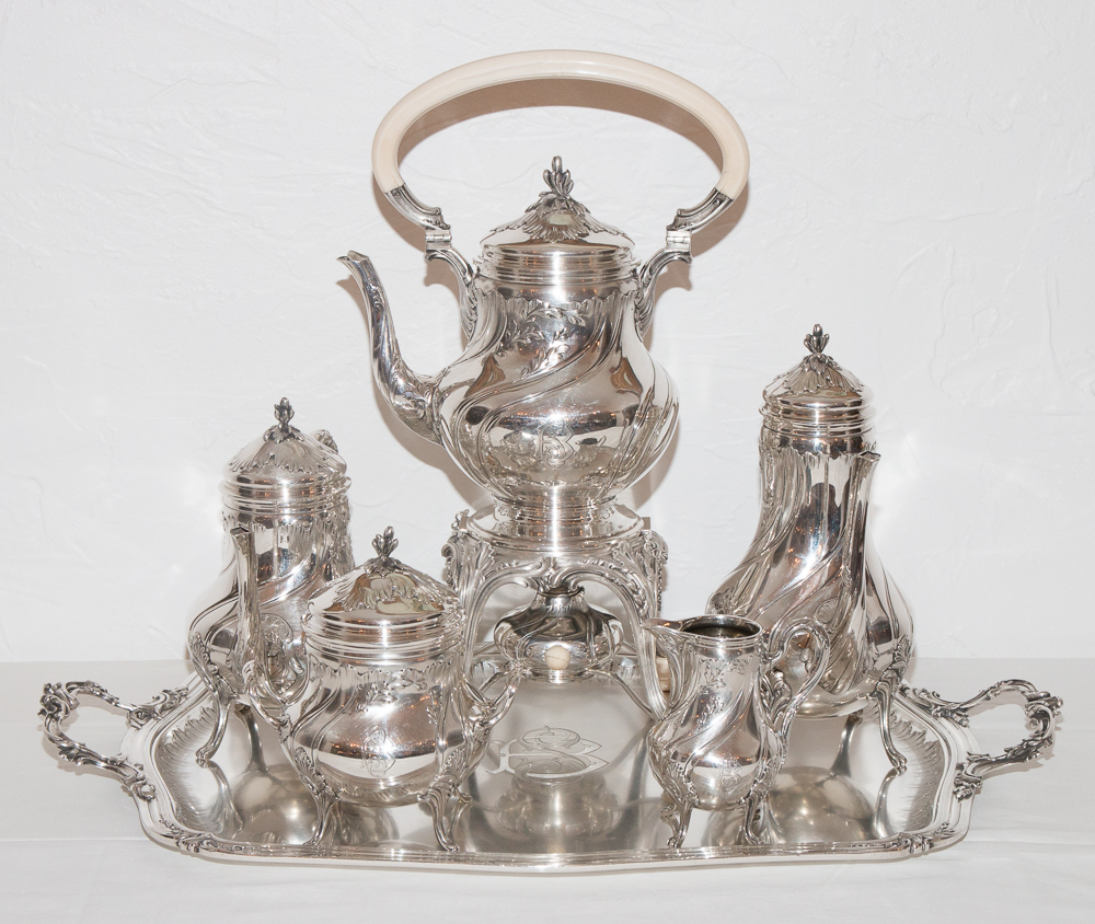 Tea And Coffee Service In Silver Jean Emile Puiforcat Early Twentieth Century