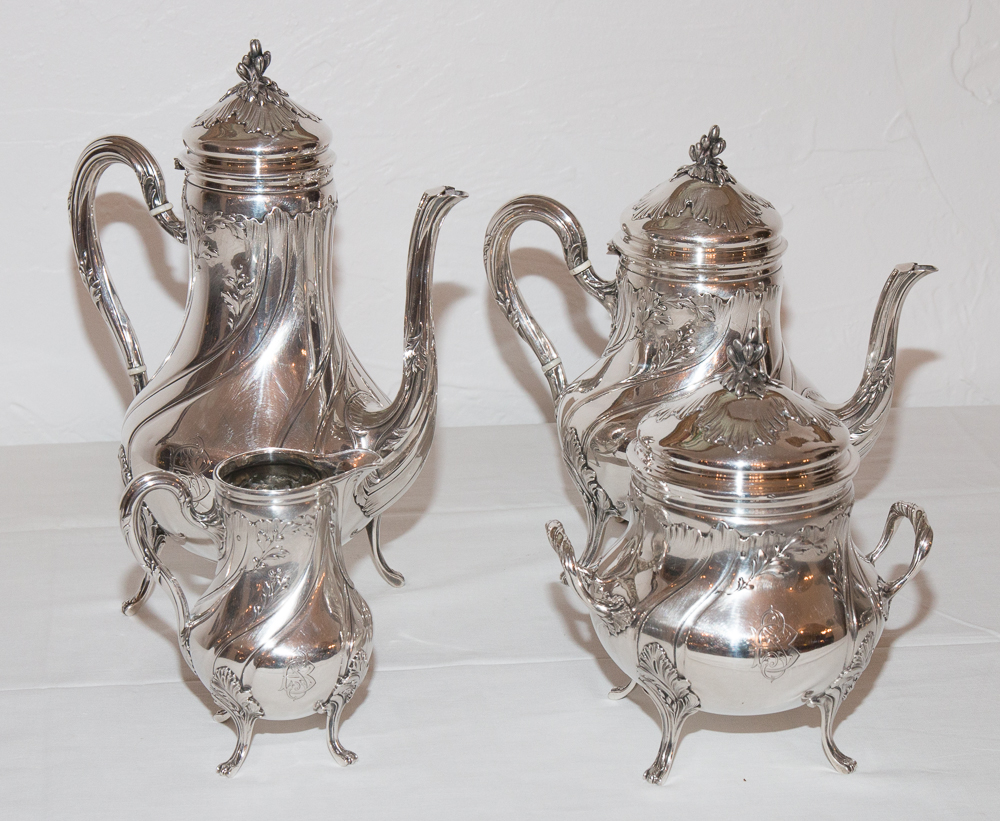 Tea And Coffee Service In Silver Jean Emile Puiforcat Early Twentieth Century-photo-2