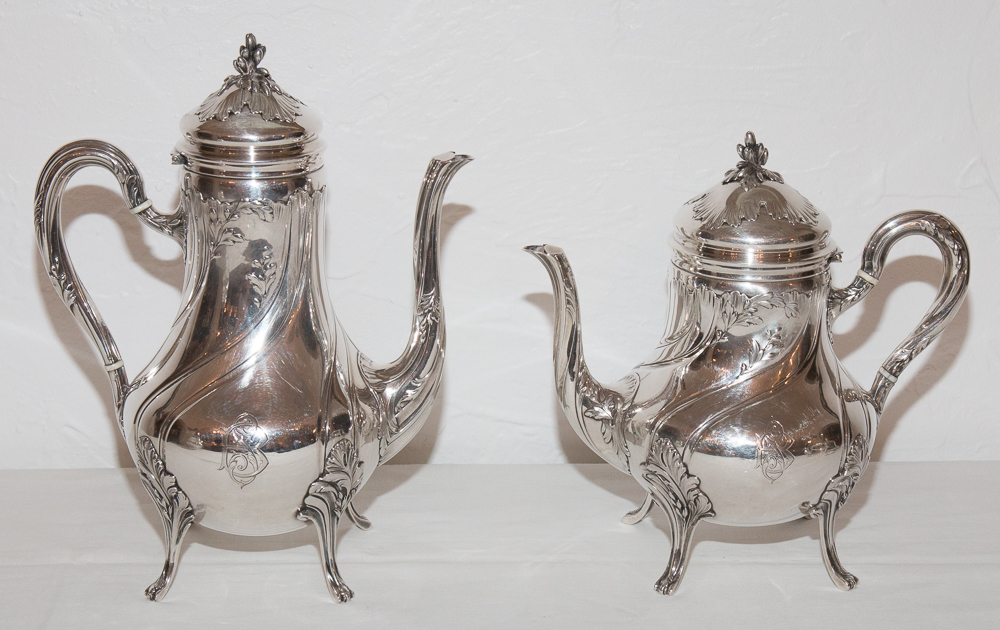 Tea And Coffee Service In Silver Jean Emile Puiforcat Early Twentieth Century-photo-1