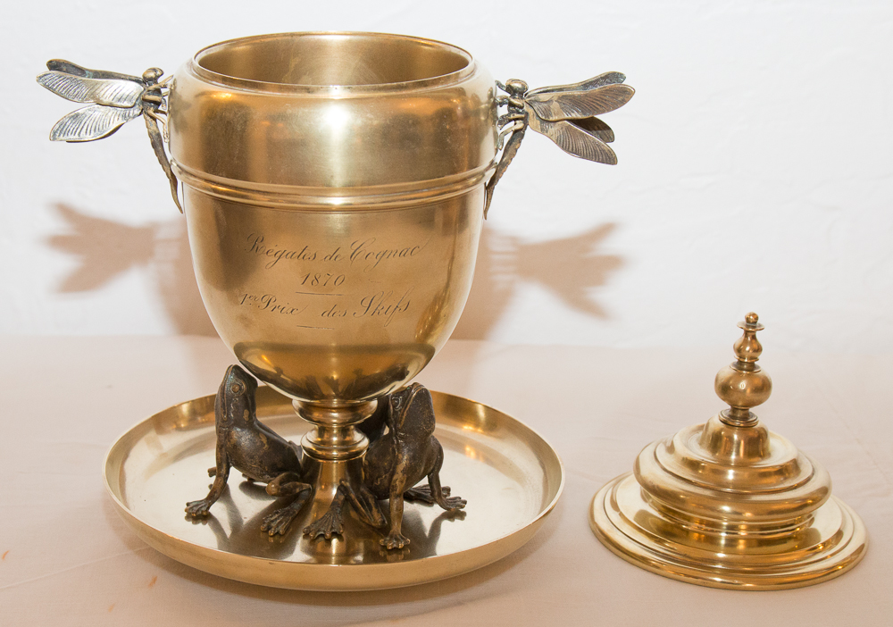 Coupe En Bronze Doré Signée "Maison Alphonse Giroux" 1870-photo-2