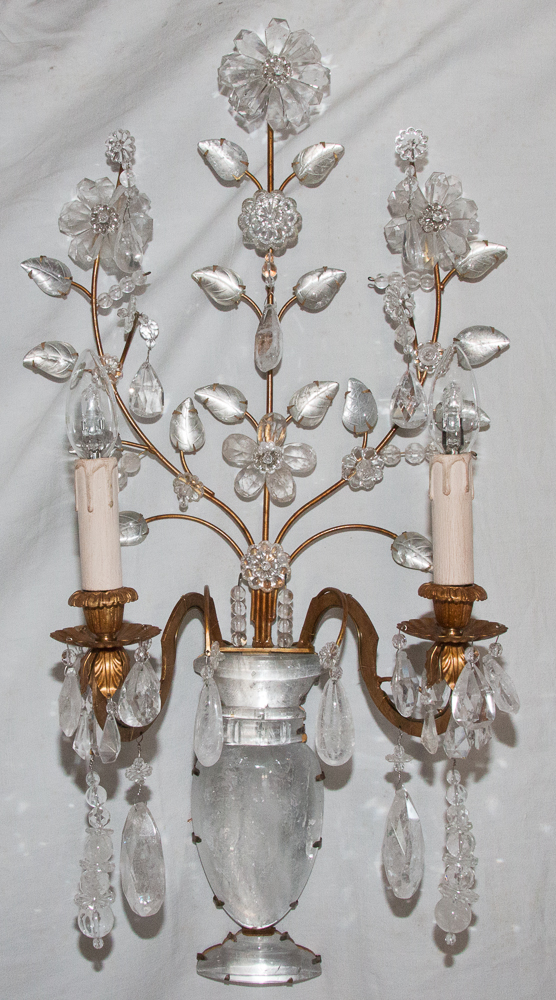 Paire d'Appliques en Cristal de Roche Maison Baguès Circa 1960-photo-3