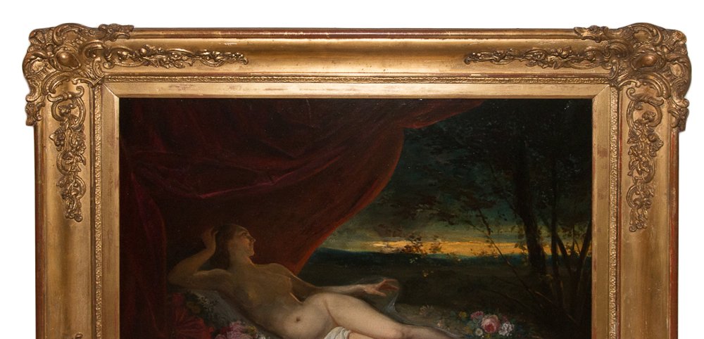 Femme Nue Allongée Jean Louis Victor Viger Du Vigneau (1819-1879)-photo-2