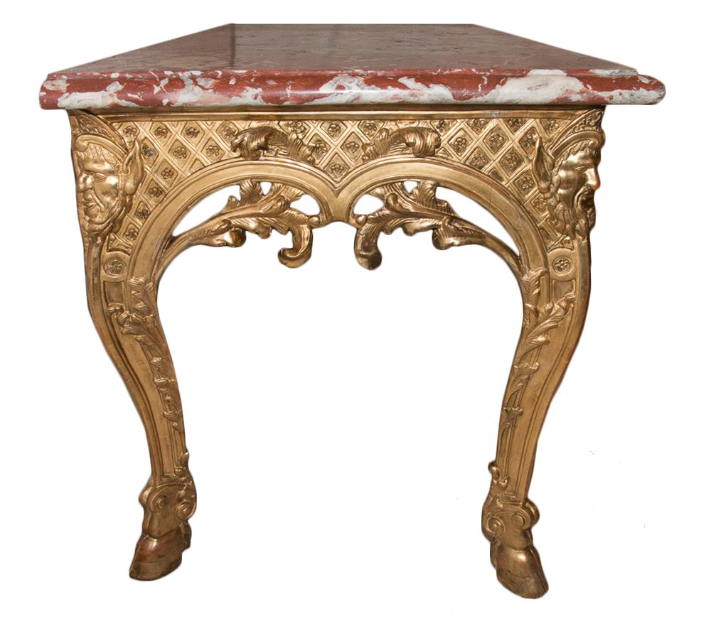 Regency Carved And Gilded Wood Console-photo-5