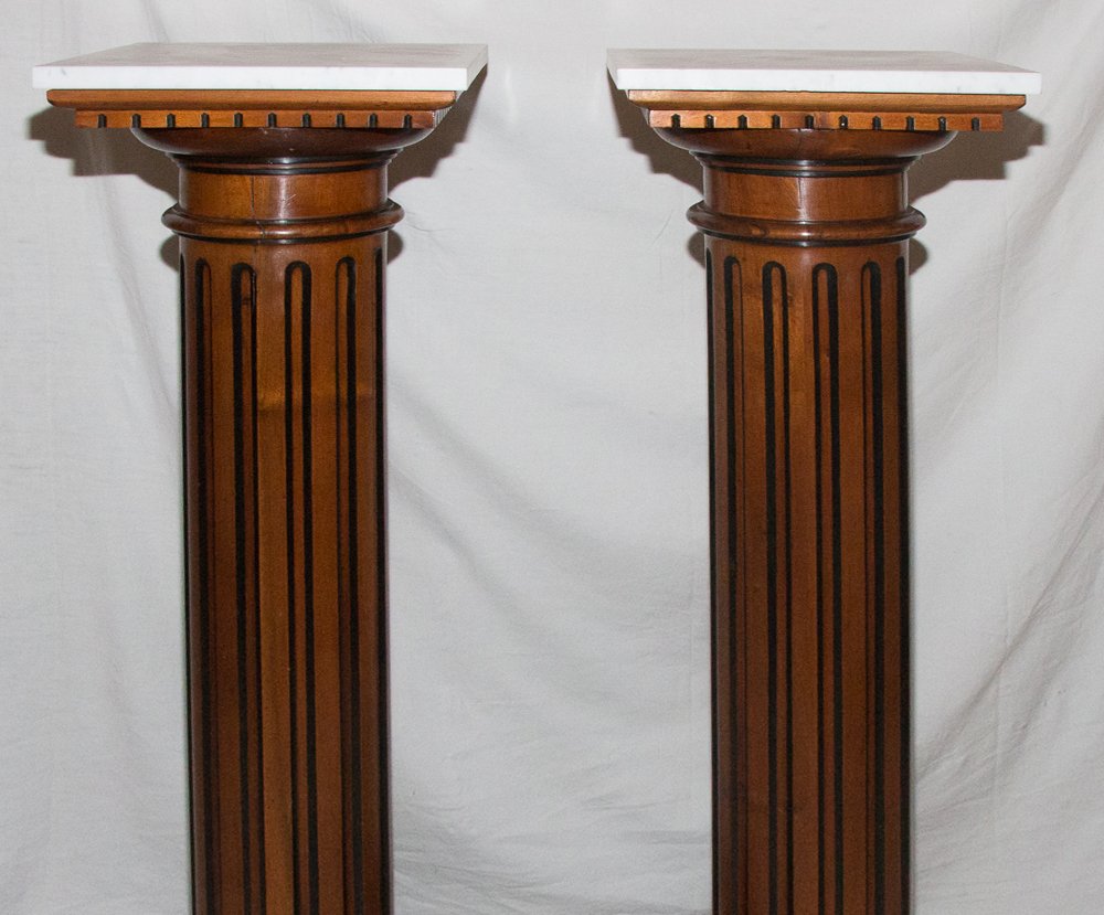 Paire De Colonnes Style Louis XVI Fin XIXe-photo-2