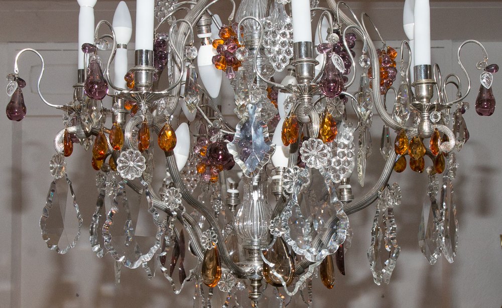 Lustre Cage Maison Bagues Circa 1920-photo-3