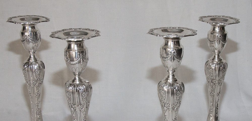 Cowell & Hubbard Co Sterling Silver Candlesticks-photo-2