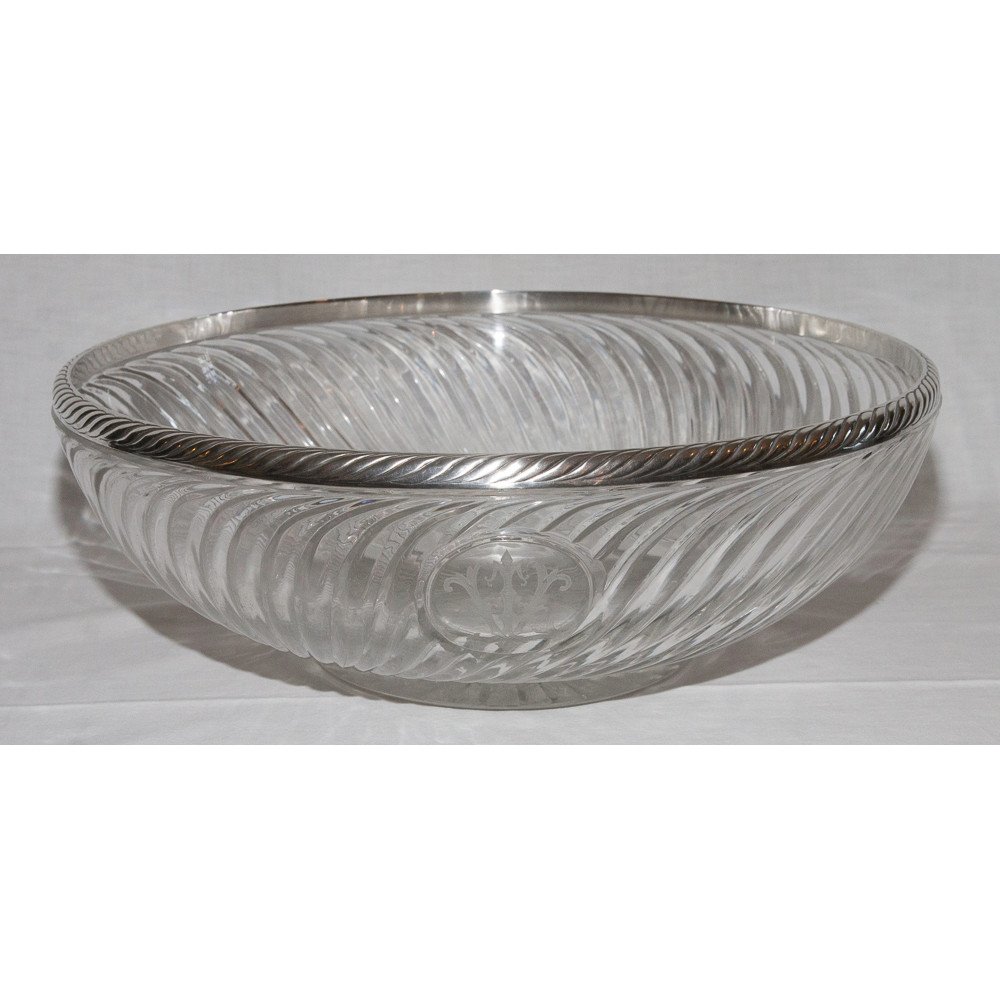  Grande Coupe Baccarat Et Argent Massif Fin XIXe