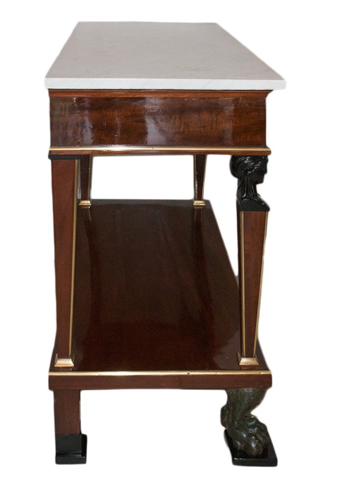 Mahogany Console Consulate Period-photo-2