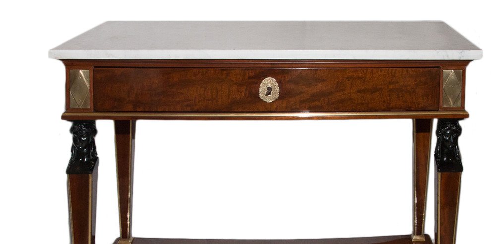 Mahogany Console Consulate Period-photo-3