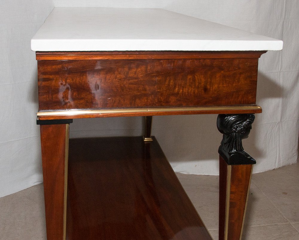 Mahogany Console Consulate Period-photo-4