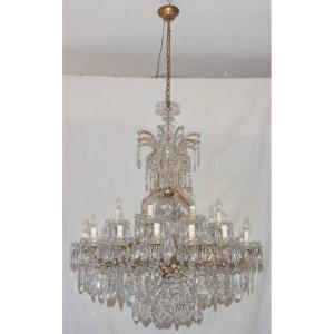 Large Italian Murano Chandelier With 24 Lights Mid 20th Century