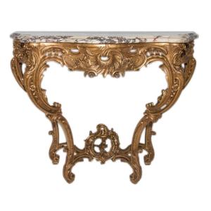 Console En Bois Doré Style Louis XV Maxime Clair Fin 19ème Siècle