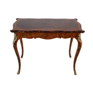 Edwards And Roberts Burr Walnut Game Table Circa 1890