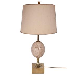 Maison Charles Travertine Egg Lamp 60s/70s