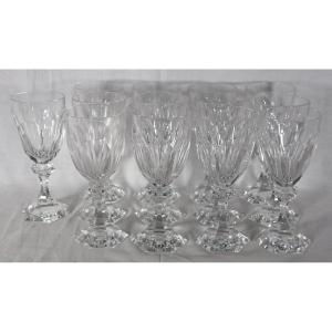 Set Of 13 Saint Louis Red Wine Glasses Chambord Model