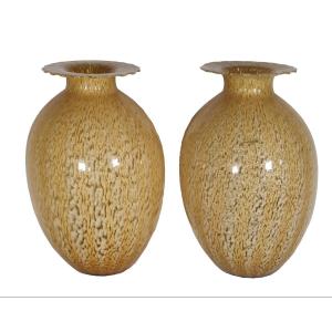 Paire De Vases Murano Lancel Années 80