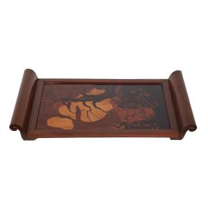 Rosewood And Marquetry Tray, Art Deco Period