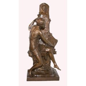 The Bronze Souvenir Emile Louis Picault End Of 19th Century 