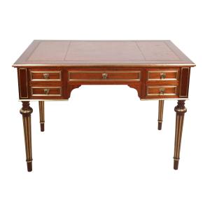 Louis XVI Style Flat Desk, Late 19th Century