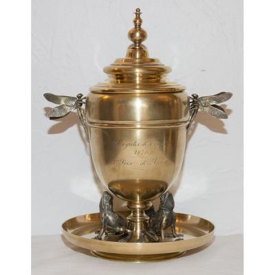 Cup Gilt Bronze Signed "house Alphonse Giroux" In 1870