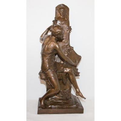 Bronze "the Souvenir" Signed E Picault Late Nineteenth Century
