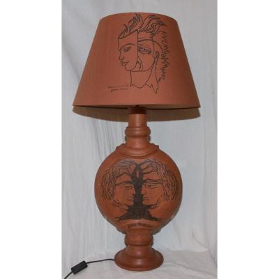 Lamp Signed Jean Marais 1913-1998