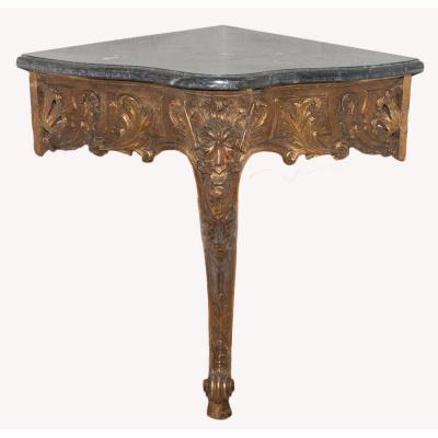 Angle Console Carved And Gilded Louis XV